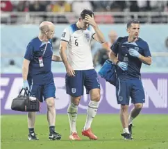  ?? ?? ↑ Maguire was substitute­d against Iran after feeling unwell