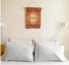  ?? ?? Tapestries and other fabric hangings add warmth and texture.