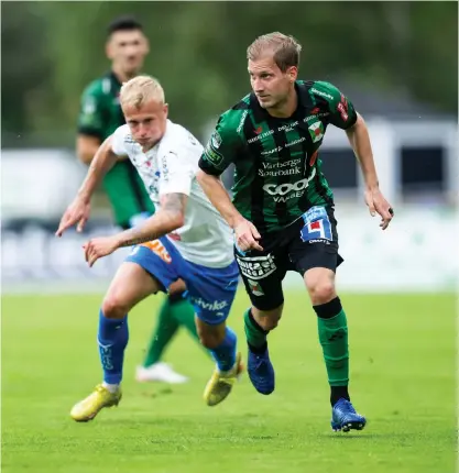  ?? ARKIVBILD: CARL SANDIN ?? Varbergs Oliver Silverholt ställs nu mot Öster för första gången efter den speciella övergången för drygt ett år sedan.