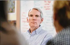  ?? JOHN MINCHILLO / AP ?? Sen. Rob Portman, R-Ohio, voted against repealing the Affordable Care Act without ensuring a replacemen­t bill. Portman joined Sen. Sherrod Brown, D-Ohio, and 53 other senators in killing the measure.