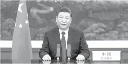  ??  ?? President Xi Jinping delivers a speech via video link on Monday in Beijing at the opening of the 73rd session of the World Health Assembly. (Photo/Xinhua)