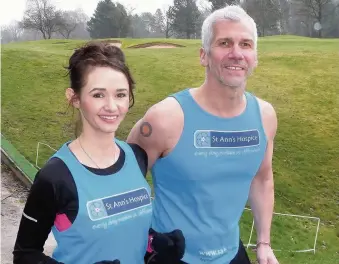  ??  ?? Golfer Bob Hobson and his wife, Nat, who are planning to run the New York Marathon in aid of St Ann’s Hospice