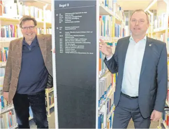  ?? FOTO: MÄGERLE ?? Hochschulr­ektor André Bleicher (l.) und Kanzler Thomas Schwäble fordern mehr Geld von Land und Bund.
