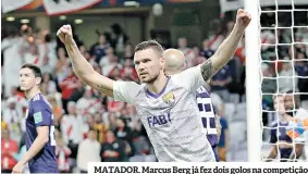  ??  ?? MATADOR. Marcus Berg já fez dois golos na competição