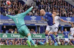  ?? EPA ?? Just for starters: Naismith heads his first goal