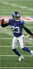  ?? ADAM HUNGER — THE ASSOCIATED PRESS ?? Giants free safety Logan Ryan (23) agreed to a 3-year deal with the team on Friday.