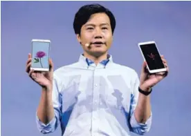  ?? ARCHIVO ?? Jun Lei, fundador y presidente ejecutivo de la firma china Xiaomi, está apostando con más fuerza al mercado internacio­nal.