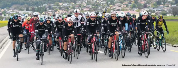  ?? Picture / AP ?? Switzerlan­d’s Tour of Romandie concludes tomorrow.