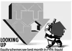  ?? Inflow / Outflow (~bn) ?? Equitysche­mes see bestmonth in FY19; liquid schemes see some recovery