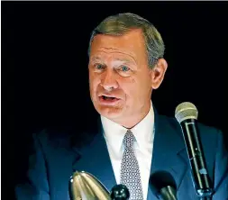  ?? AP ?? Supreme Court Chief Justice John Roberts has stood up for federal judges after criticism by President Donald Trump.