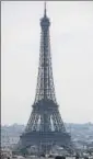  ?? AFP ?? File photo of the Eiffel Tower in Paris.