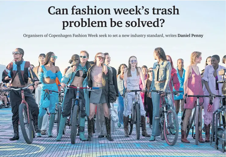  ?? ?? A photo provided by Simon Birk shows Ganni’s spring/summer 2023 collection. Organisers of Copenhagen Fashion Week have created sustainabi­lity requiremen­ts for participat­ing designers with the goal of setting a new industry standard.