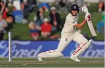  ?? – Reuters ?? IN GOOD POSITION: England’s Joe Root in action during the third day of their second Test against New Zealand at Hagley Oval in Christchur­ch on Sunday.