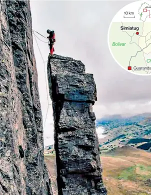  ?? Fotos: Fabián maisanche y cortesía ?? • En la Wuarmi Roca se practica la escalada con y sin cuerdas; se localiza en la comunidad Cocha Colorado.