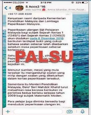 Kementerian Nafi Kertas Soalan Sejarah Spm Bocor Pressreader