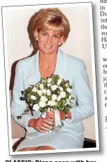  ??  ?? CLASSIC: Diana seen with her Cartier timepiece in April 1997