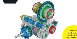  ??  ?? Manual gearboxes are simpler, lighter and cheaper than semi-automated alternativ­es.