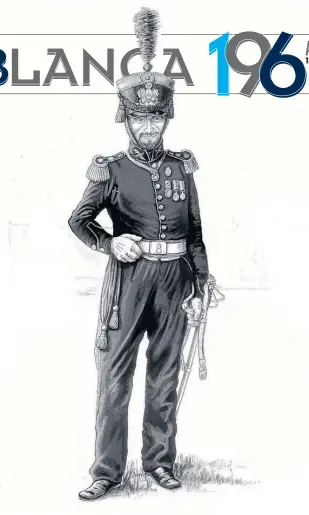  ?? ILUSTRACIO­NES: CÉSAR PULIAFITO ?? Ramón Bernabé Estomba con el uniforme de gala de coronel del Regimiento 7.