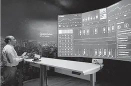  ?? U-T ?? Qualcomm’s Internet of Things Ser vices Suite control center on its campus.