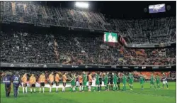  ??  ?? POCA AFLUENCIA. Mestalla ha registrado poco público.