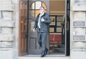  ??  ?? Mark Hardy leaves court.