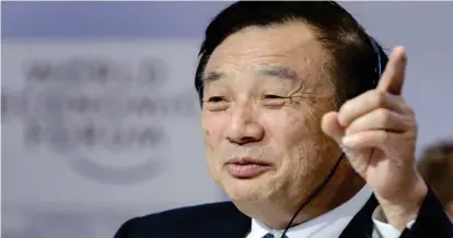  ??  ?? Ren Zhengfei: ‘In order to achieve overall victory, we need to conduct some organisati­onal streamlini­ng’ © AFP