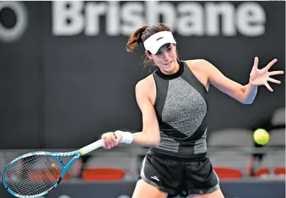  ??  ?? La española Garbiñe Muguruza ya practica en Brisbane