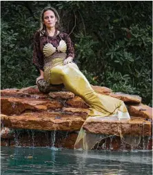  ?? Brett Coomer / Houston Chronicle ?? Angela Lorio, a Magnolia science teacher known as Mermaid Zaya, got into mermaiding on a whim.