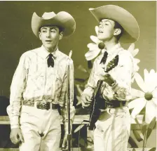  ??  ?? Billy and Charlie Wilkinson of The Calgary Safety Roundup singers.