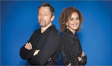  ??  ?? Clément Oubrerie et Leïla Slimani mettent en avant le « féminisme pragmatiqu­e » de Suzanne Noël.