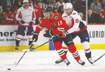  ?? JONATHAN DANIEL/GETTY IMAGES ?? Team Canada stalwart Jonathan Toews will be well into his 30s by the time the next World Cup of Hockey is staged, which could come as early as 2021, according to the NHLPA.