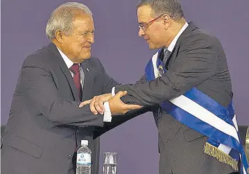  ?? ?? Asilados. Salvador Sánchez Cerén está en Nicaragua, donde también está Mauricio Funes.
