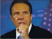  ?? THE ASSOCIATED PRESS ?? New York Gov. Andrew Cuomo says he plans to seek civil damages from the Department of Homeland Security.
