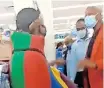  ??  ?? THE Redefine Property Group has suspended the Boulders Shopping centre manager who was seen trying to kick out a customer who was wearing traditiona­l Ndebele garb. The video of the encounter went viral.