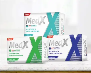  ?? MedX antibacter­ial soaps ??