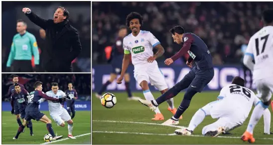  ?? (Photo AFP) ?? Angel Di Maria qui remplaçait Neymar blessé a ouvert le score pour Paris juste avant la pause. Le début de la fin pour l’OM de Rudi Garcia.