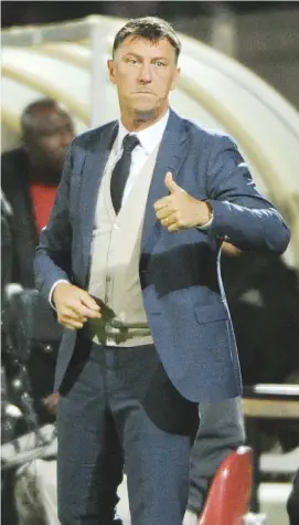 ?? Picture: Backpagepi­x ?? HIGH EXPECTATIO­NS. Orlando Pirates coach Kjell Jonevret knows the Nedbank Cup title can be a silver lining for Bucs’ otherwise forgettabl­e season.