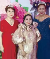  ??  ?? Christine Marco, Minnie Elizaga, Tess Cruz