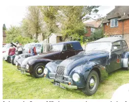  ??  ?? An impressive line up of Allards at a recent show attracted a lot of attention. Not surprising though, as these are good looking cars.