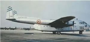  ?? | PHOTO : THOMAS JULIAN ?? L’US Air force a prêté des avions de ce type, des C-119, à l’armée française, durant la guerre d’Indochine. Floqués de cocardes françaises, ils étaient pilotés par des Américains. Jean Mathurin Rescourio a disparu à bord d'un avion similaire, le n°149.
