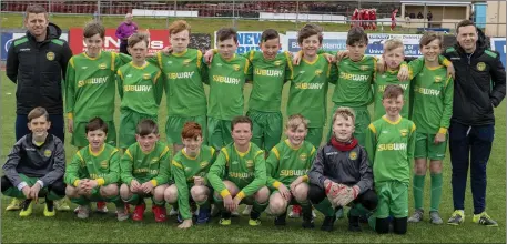  ??  ?? The Kerry U12 team that won the Munster Plate Final after a penalty shoot-out over South Tipperary at Mounthawk Park.
Photo by Domnick Walsh