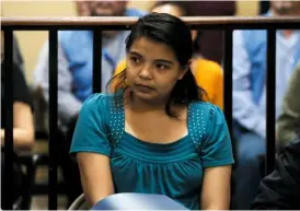  ??  ?? Left: Imelda on trial in november. above: Imelda after her release. Far right: women’s organisati­ons supporting Imelda