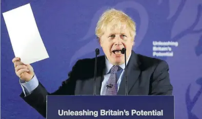  ?? Dpa-BILD: Augstein ?? Premier Boris Johnson lässt es offenbar auf einen Brexit ohne Deal ankommen.