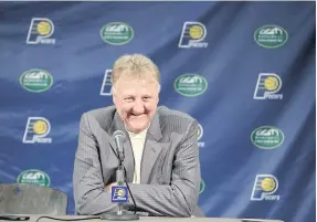  ??  ?? Indiana Pacers president Larry Bird.