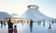  ?? Lucas Museum of Narrative Art 2014 ?? 2014: Rendering of the visitor experience on the public plaza of the Lucas Museum of Narrative Art in Chicago.