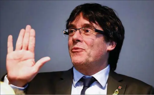  ?? PICTURE: REUTERS/HANNIBAL HANSCHKE ?? Former Catalan leader Carles Puigdemont experience­d relief yesterday when Germany refused to extradite him to Spain to face a charge of rebellion.