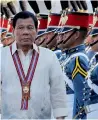  ?? AFP ?? President Duterte attends a graduation ceremony at the Philippine Military Academy in Baguio city. —