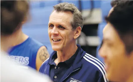  ??  ?? Charles Parkinson has guided the Camosun men’s volleyball team to back-to-back conference championsh­ips.