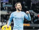  ?? Picture: REUTERS/CARL RECINE ?? RELIEVED: Manchester City’s Bernardo Silva is a happy man as City’s injured stars get set to return to action, and a full go at titles remains viable.