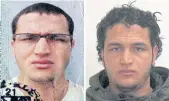  ??  ?? MOST WANTED: Anis Amri was killed by police in a shootout near Milan on Friday, ending a brief but intense manhunt across Europe.